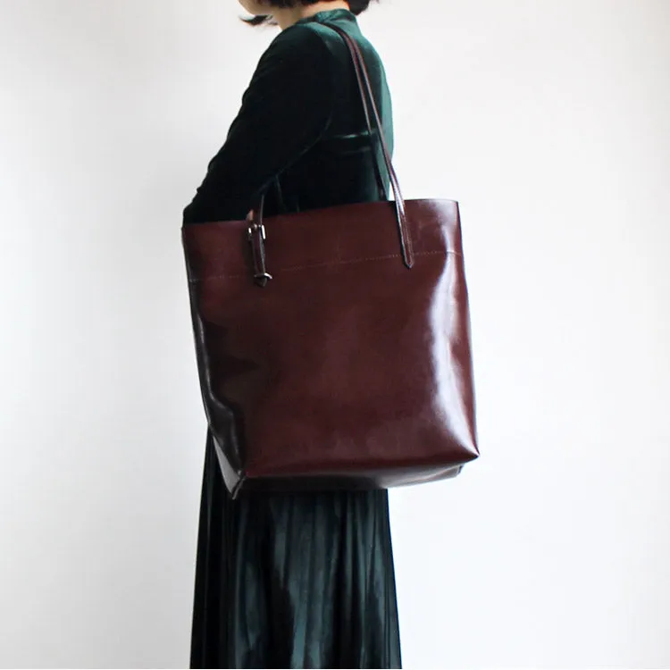 Stylish Womens Brown Leather Tote Purse Handbags Shoulder Tpte Bags for Women
