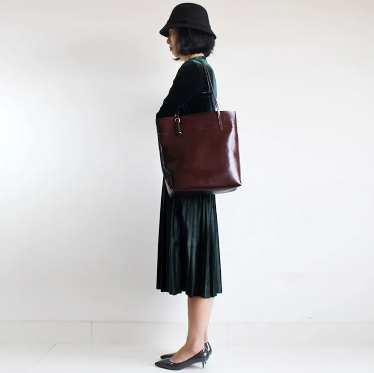 Stylish Womens Brown Leather Tote Purse Handbags Shoulder Tpte Bags for Women
