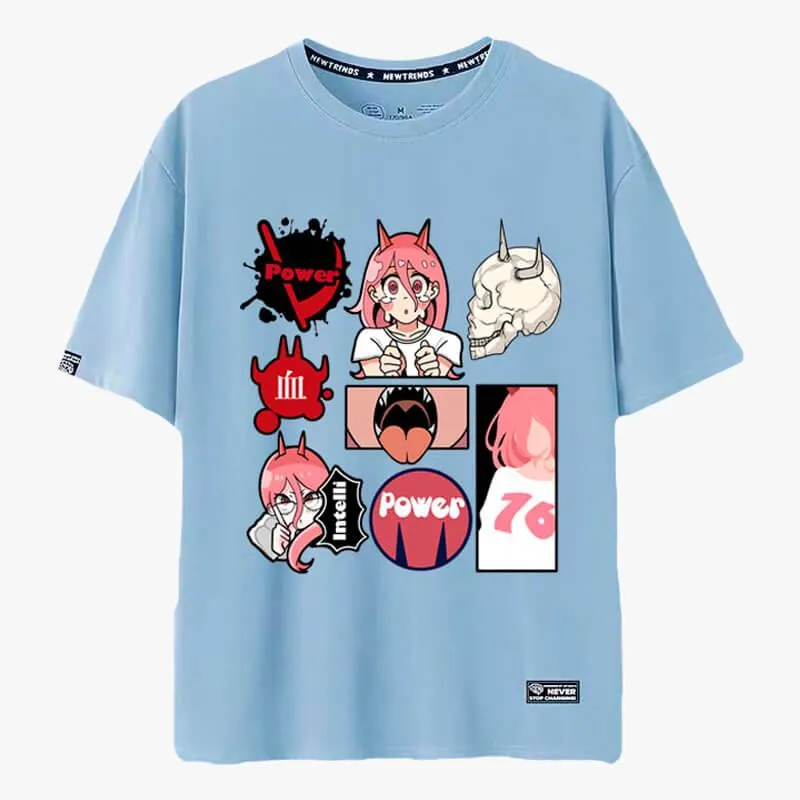 Stylized Cartooncore Chainsaw Man T-Shirt