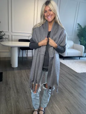 The Night Out Scarf-Grey Scarf