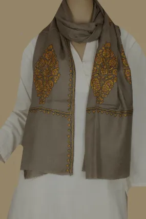 Tiny Floral Pattern Kashmir Embroidered Woolen Stole