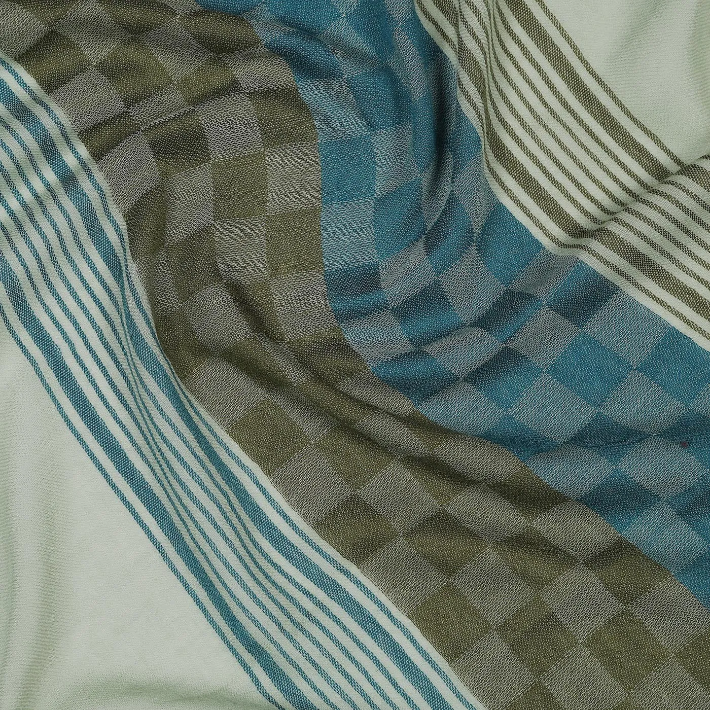 Vidrum: A classic block plaids Woolen shawl