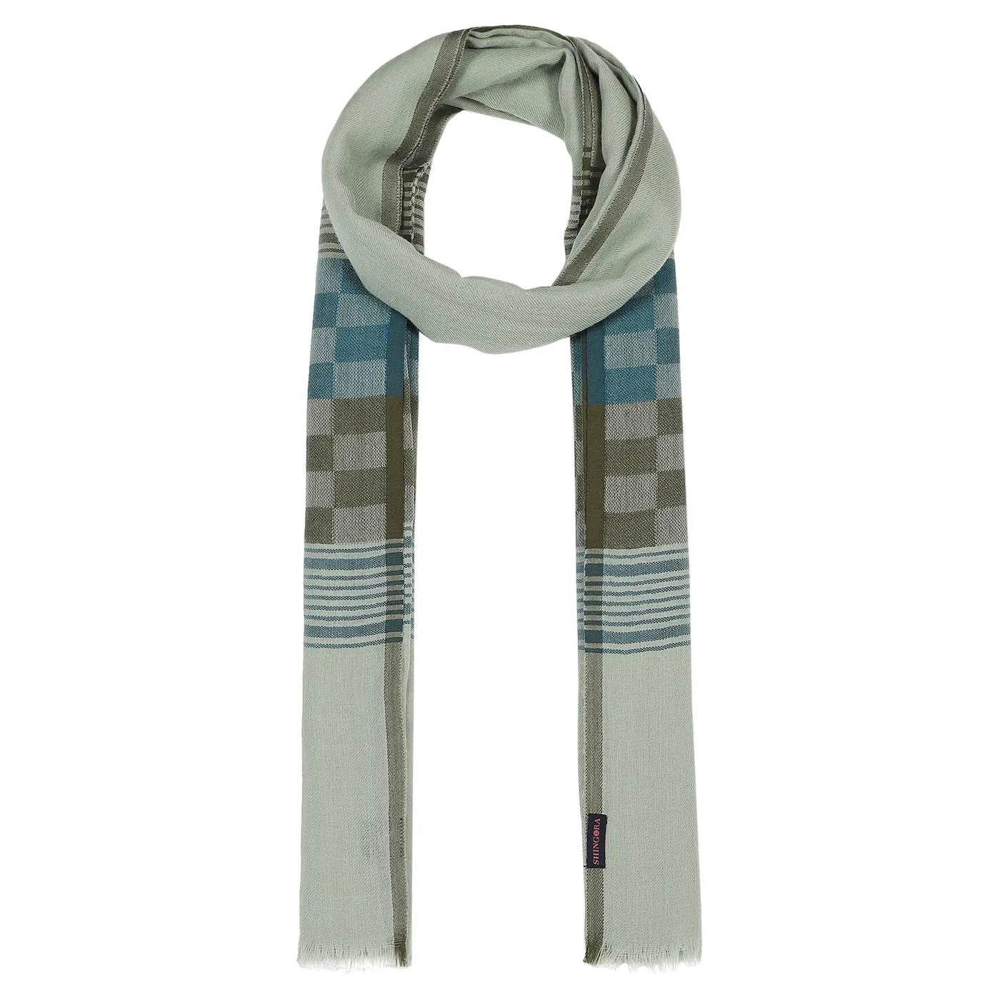 Vidrum: A classic block plaids Woolen shawl