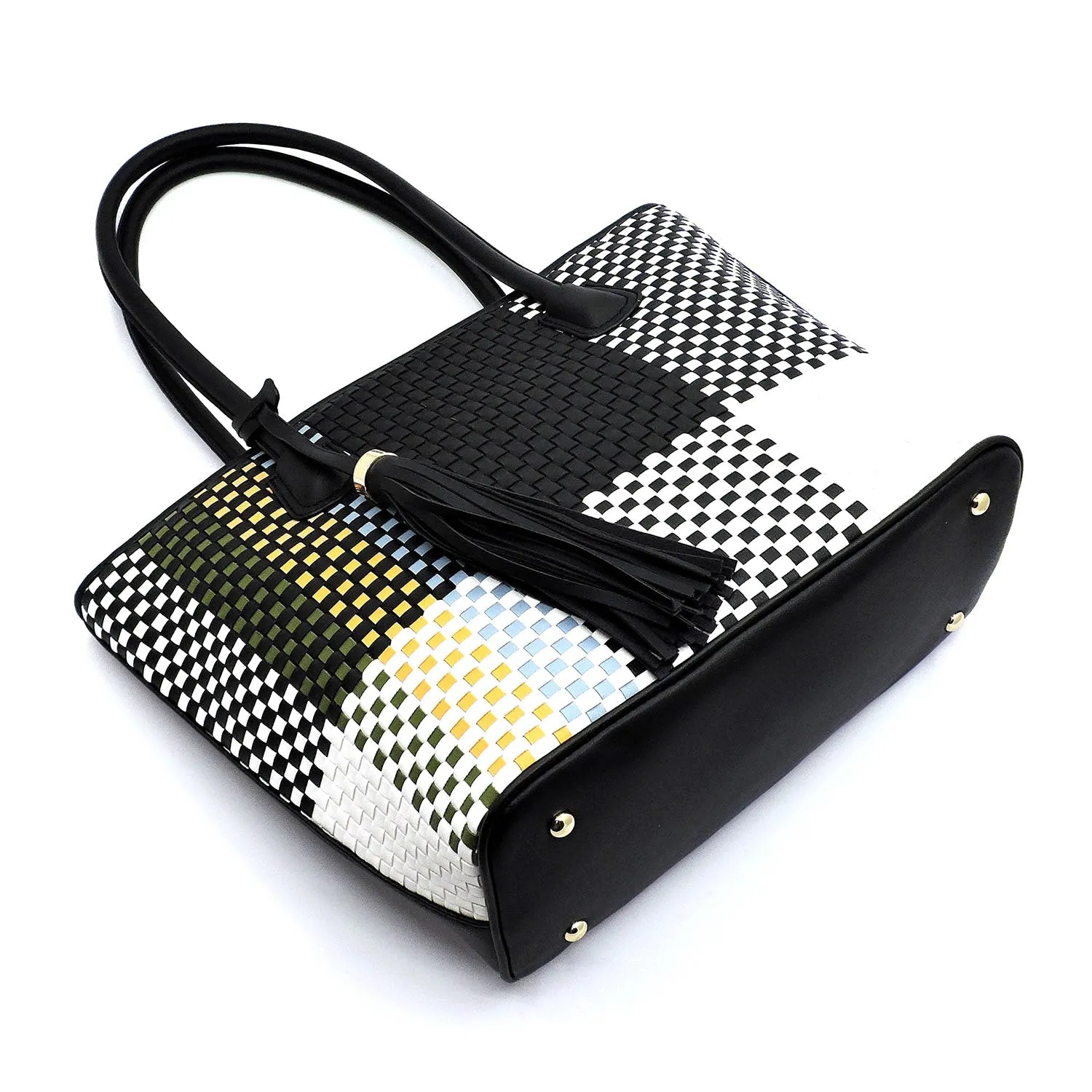 Woven Colorblock Shopper