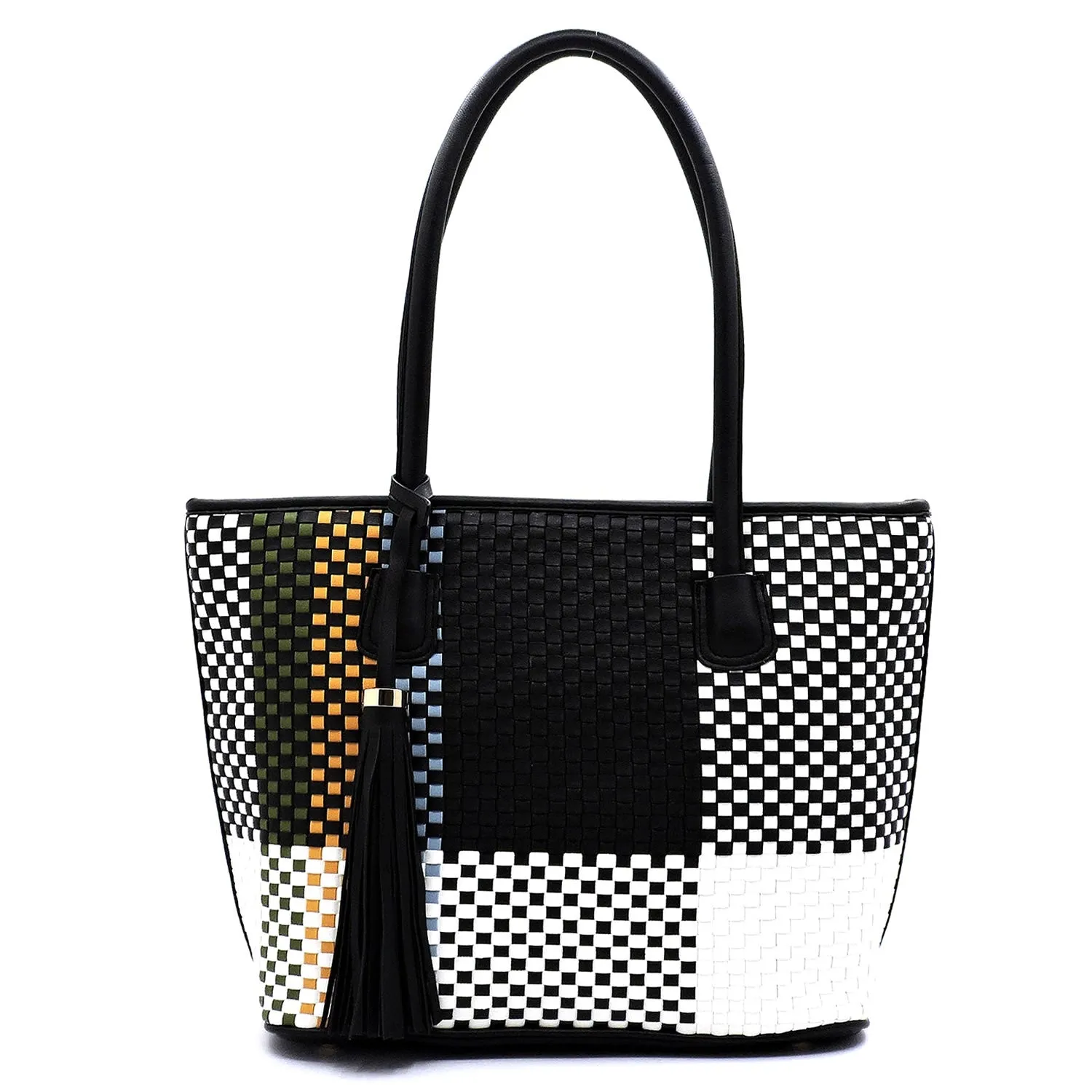 Woven Colorblock Shopper