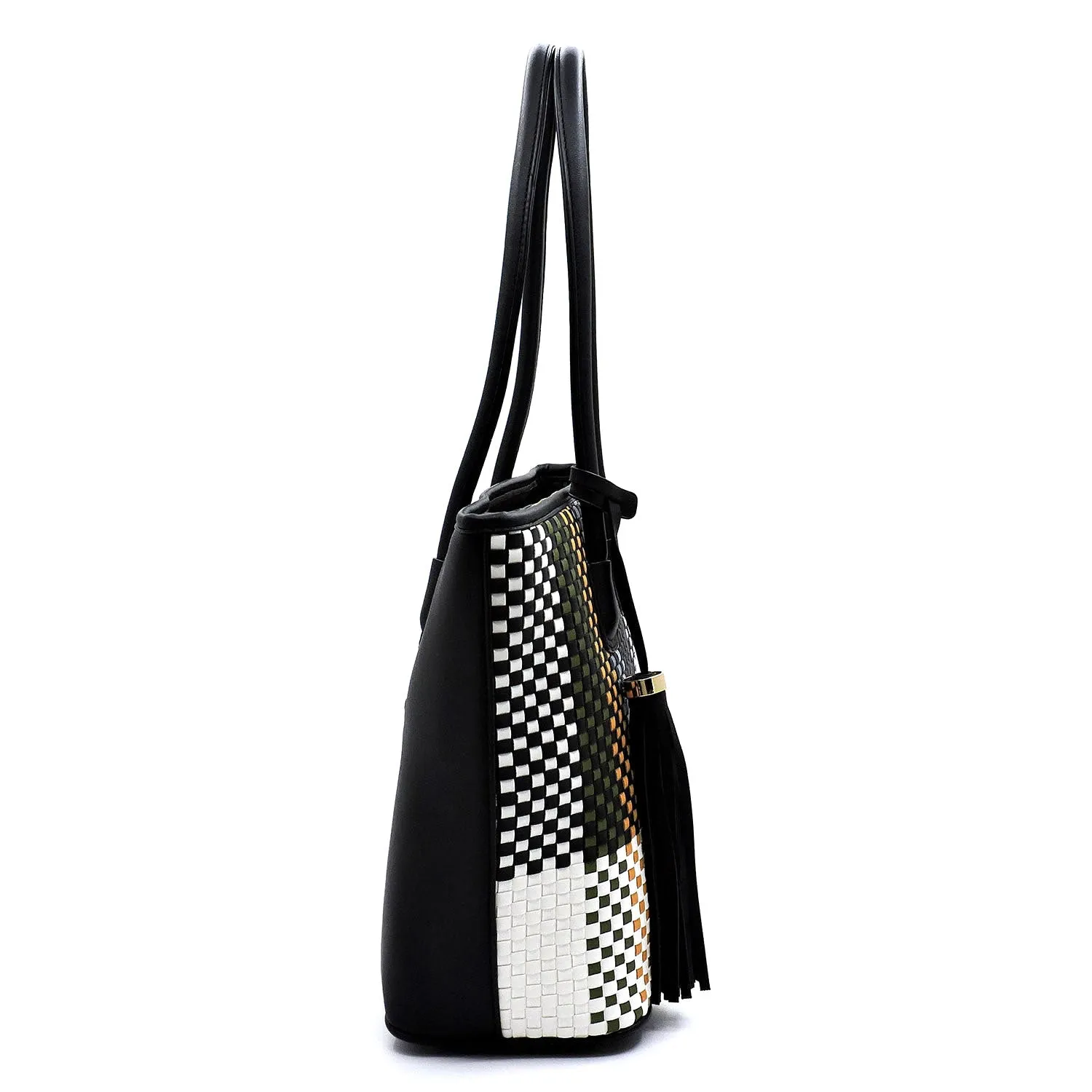 Woven Colorblock Shopper