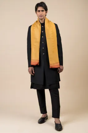 Yellow Ochre Zari Jacquard Stole