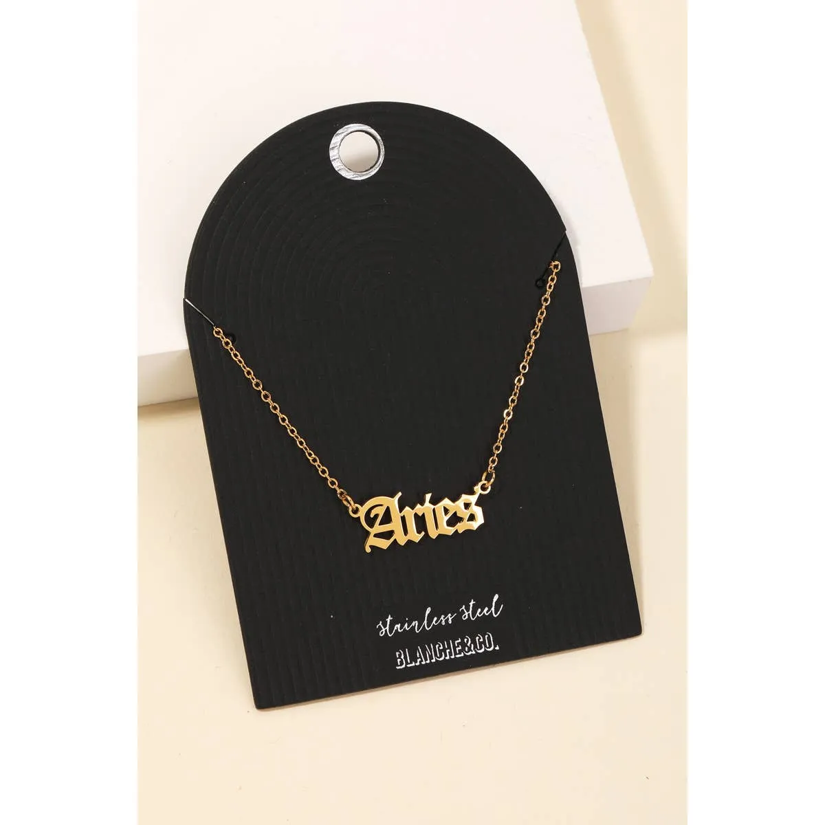 Zodiac Delicate Word Necklace