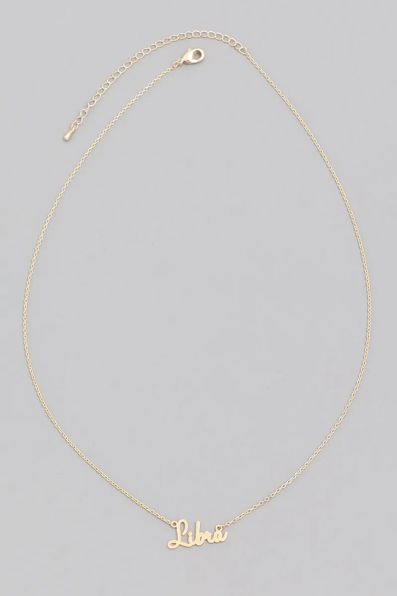 Zodiac Delicate Word Necklace