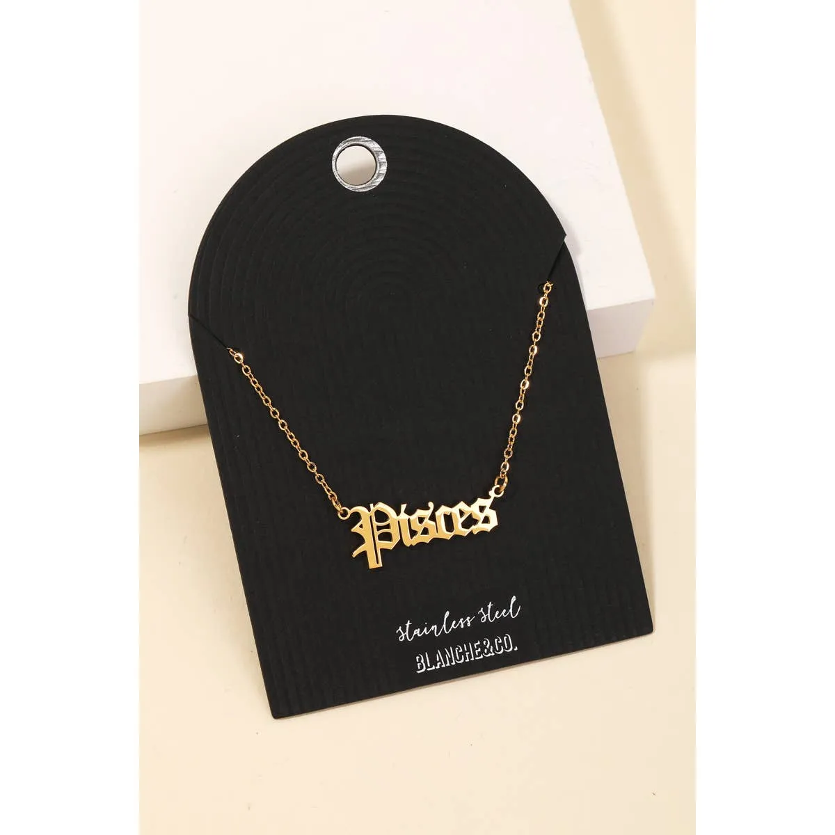 Zodiac Delicate Word Necklace