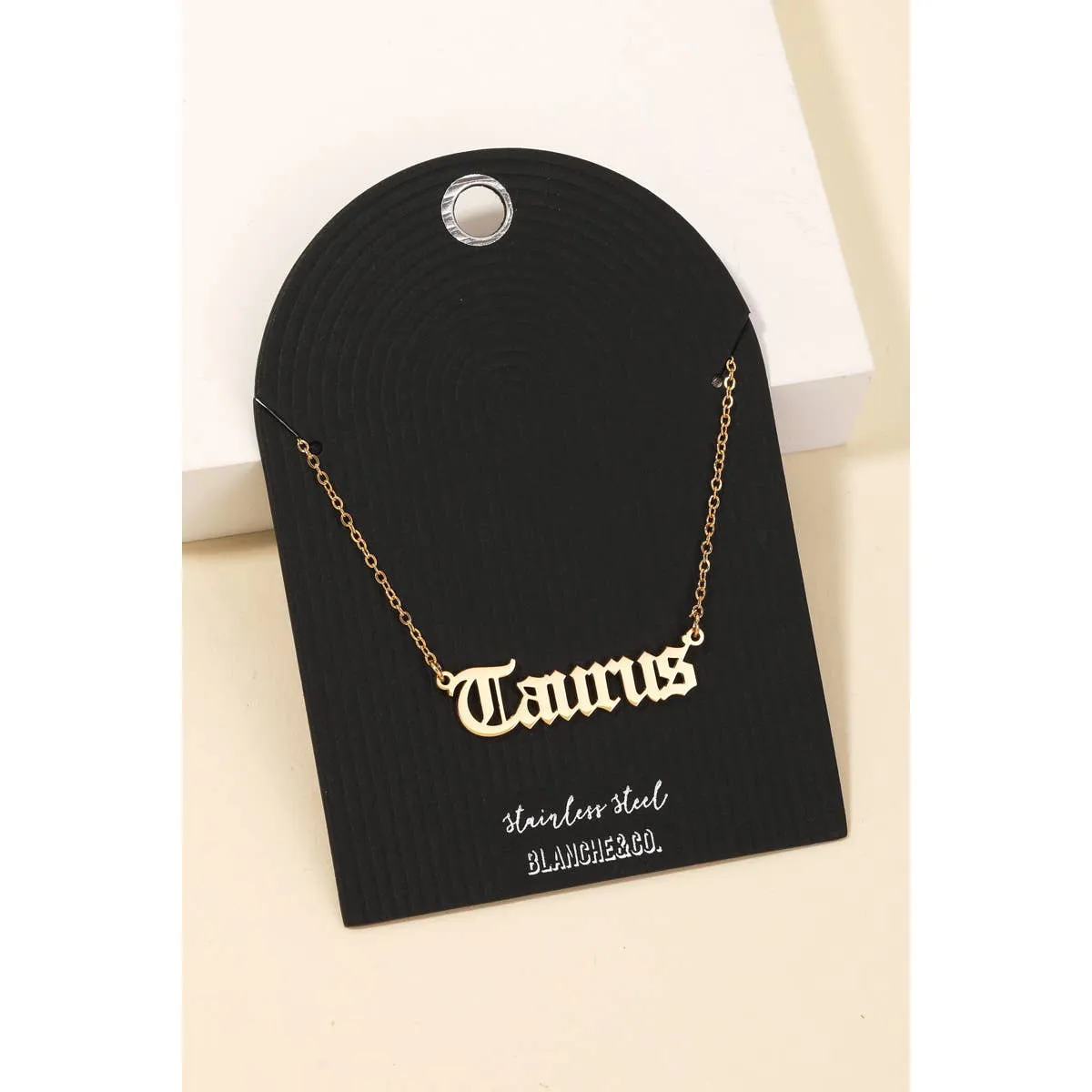 Zodiac Delicate Word Necklace