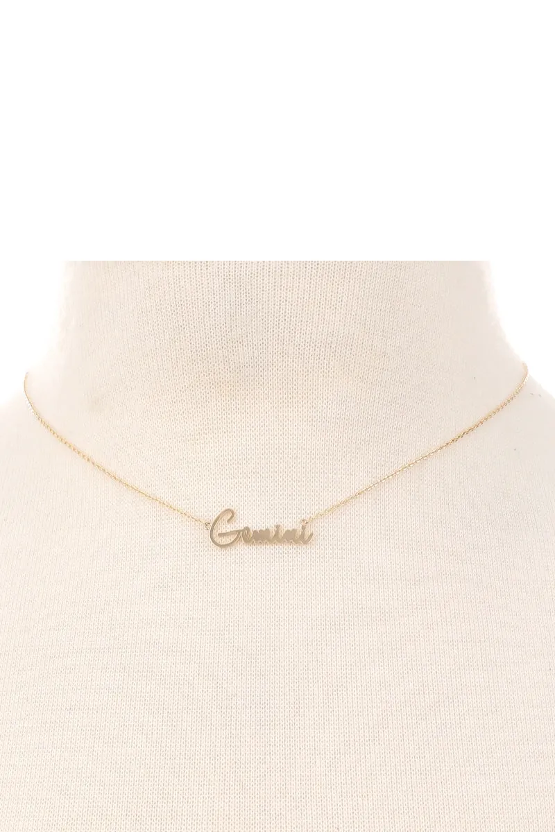 Zodiac Delicate Word Necklace